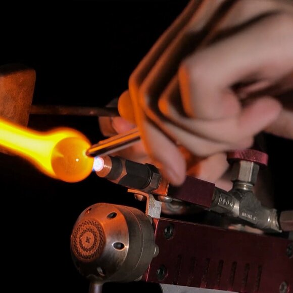 Planet Celestial Jewelry; Glass Galaxy Pendant/Bracelet made with Gold and Opal - Picture 6 of 7